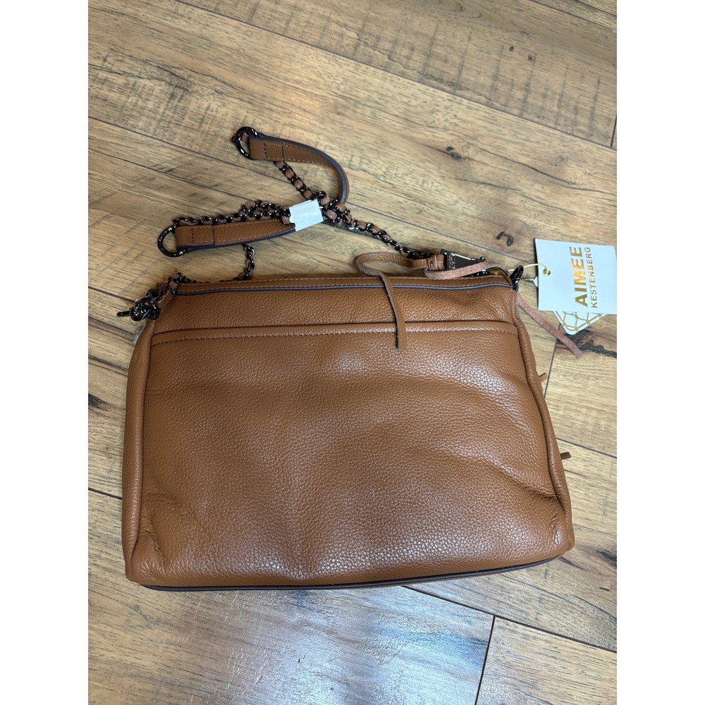 Aimee Kestenberg Kaiden Large Crossbody Walnut Brown Leather Fringe Bag AK448112 - Picture 9 of 12